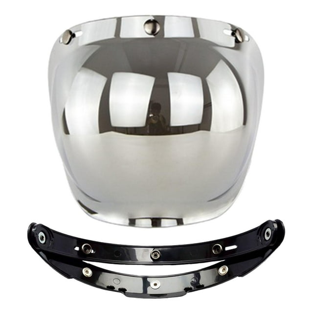 Escudo de visera a para motocicleta 3, parabrisas de de lente para cascos abiertos, solar , Plata
