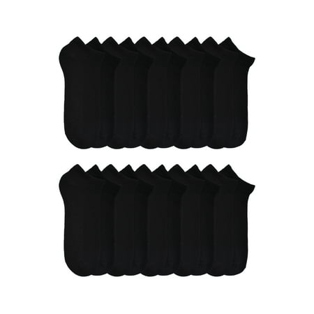 Wonder Nation Boys Cushioned No Show Socks, 10 Pack, Sizes S (4-8.5) - L (3-9)