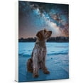 thumbnail image 3 of Spinone Italiano Christmas Canvas Wall Art Cute Dog Sitting Winter Night Snow Picture Prints Painting Vintage Artwork for Home Decor Frame, 3 of 6