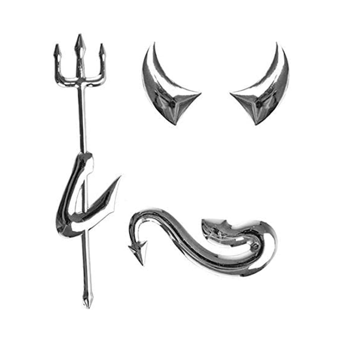 KUJOBUY Cute 3D PVC Small Devil Style Demon Car Sticker Auto Car Emblem
