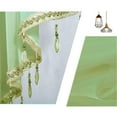thumbnail image 4 of HCBY Lace Valance Swag Curtain 51 Inch Scalloped Sheer Curtain Panels with Crystal Beads - Rod Pocket Farmhouse Window Treatment for Kitchen Bedroom 3pcs Boho Chic Drape Decor Light Green, 4 of 5