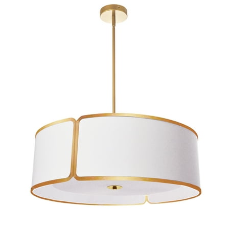 

Dainolite - Notched Drum - 4 Light Pendant-Gold Finish - Dainolite