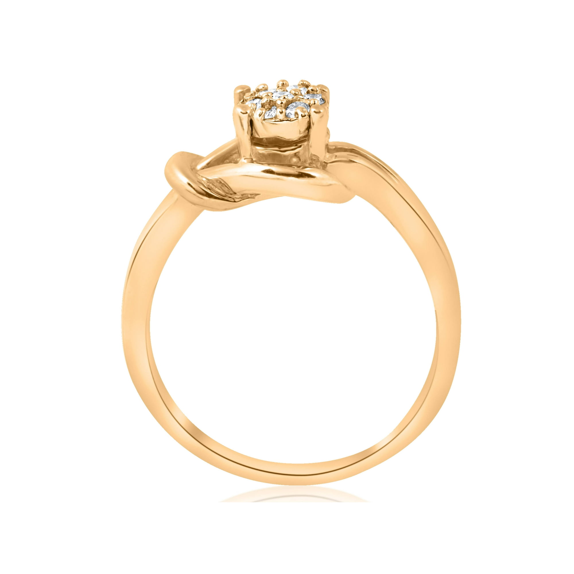 Bague Femme Or Jaune 14k Plaqué – Diamant Créé En Labo 0,80 Ct Rond – Argent 925 – Ajustable, Gravable – Neuf