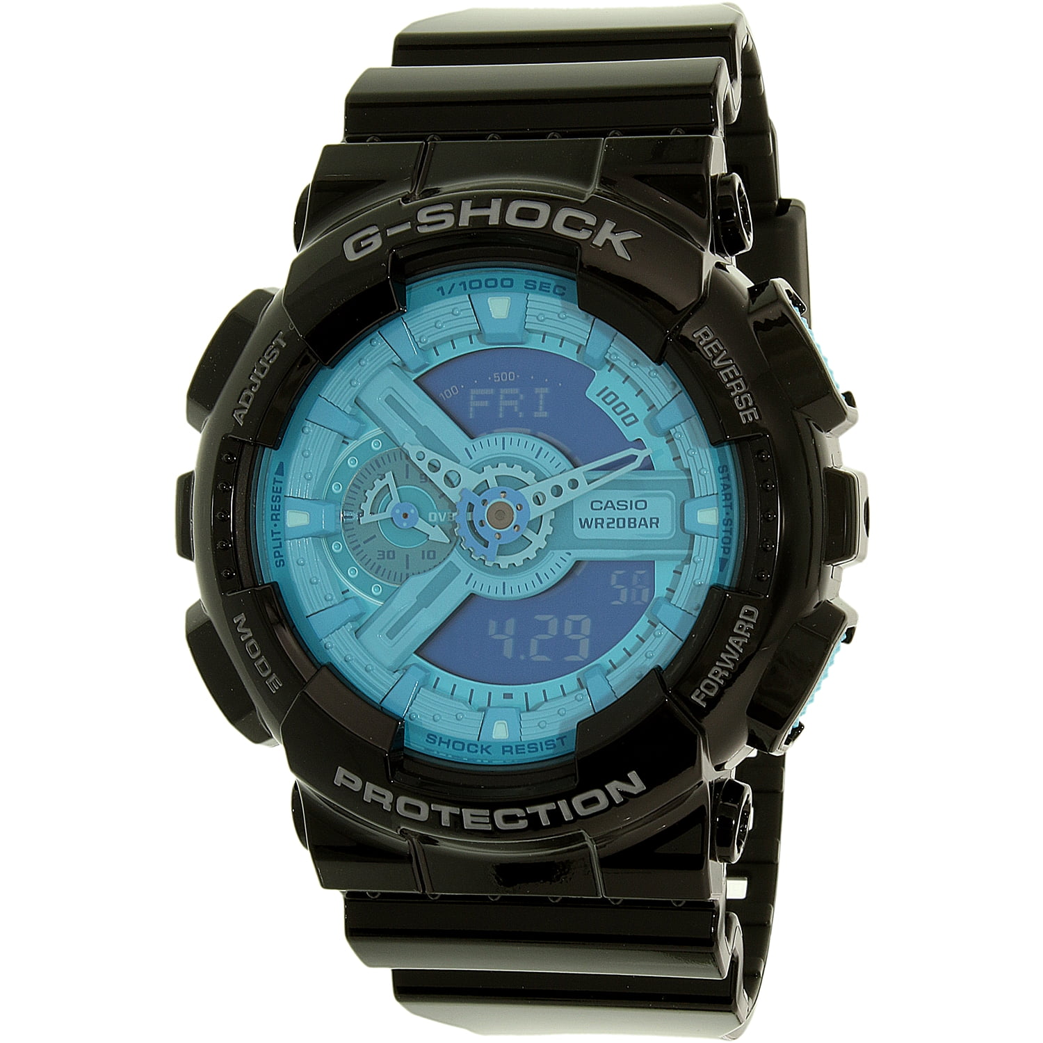 Men's G-Shock GA110B-1A2 Black Plastic Quartz Sport Watch - Walmart.com