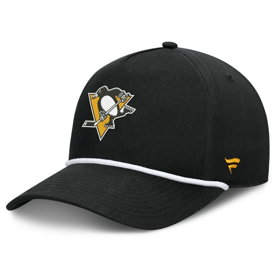 Men's Fanatics Black Pittsburgh Penguins Authentic Pro Rink Roper A-Frame Adjustable Hat
