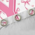 thumbnail image 4 of Castle Fairy Personalized Initial Girl Blackout Curtains Set of 2 (52x84 Each),Pink White Window Curtains,Cartoon Bowknot Curtains and Drapes,Luxury Bedroom Decor, 4 of 6