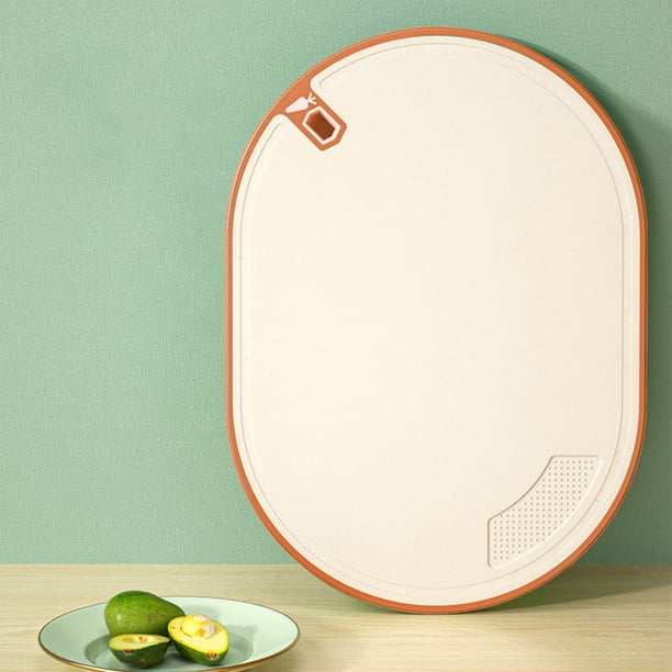 Juego de tablas de cortar de plástico, tabla de frutas amarilla para la cocina