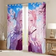 thumbnail image 2 of Feelyou Ancient Anime Girl Black Out Curtains, Floral Curtains Pack of 2 (42x63 Each), 2 of 6