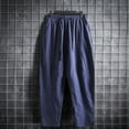 thumbnail image 6 of Men Casual Streetwear Harajuku Baggy Pants Solid Trousers Summer Harem pants, 6 of 11
