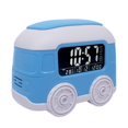 thumbnail image 4 of Reloj despertador digital, reloj despertador de , reloj de Reloj despertador iños con indicador de temperatura y fecha azul Sunnimix Silenciar reloj digital, 4 of 8
