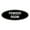 Black, variant on Oval Powder Room Sign (Walnut) - Small 2x5"