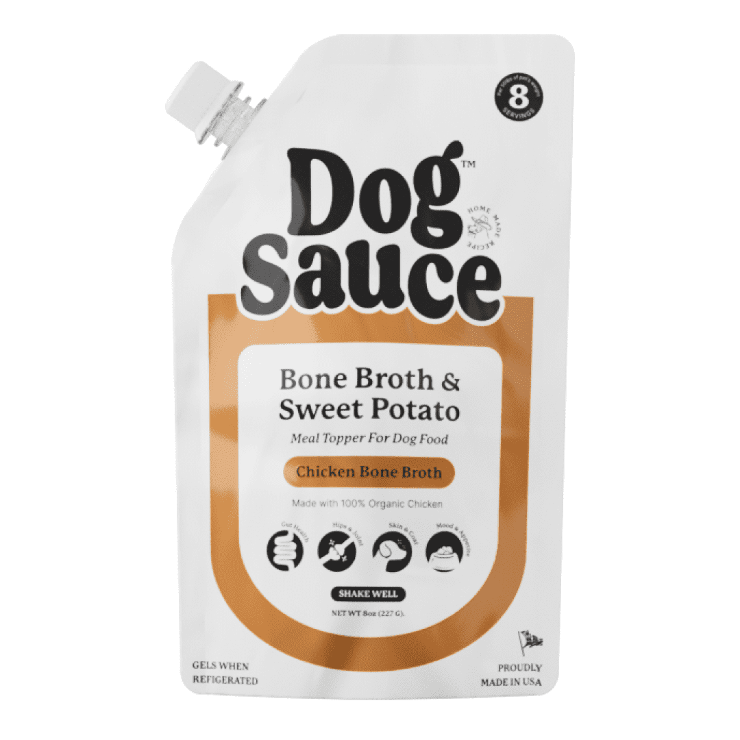 (8 pack) DogSauce Chicken Bone Broth & Sweet Potato Meal Topper for Dogs, 8 oz