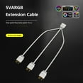 thumbnail image 3 of Cable de extensión para placa base jixopn ARGB Splitter de 5 V y 3 pines, sincronización de 33,5 cm, 1 a 3/4 para chasis de ordenador y memoria., 3 of 8