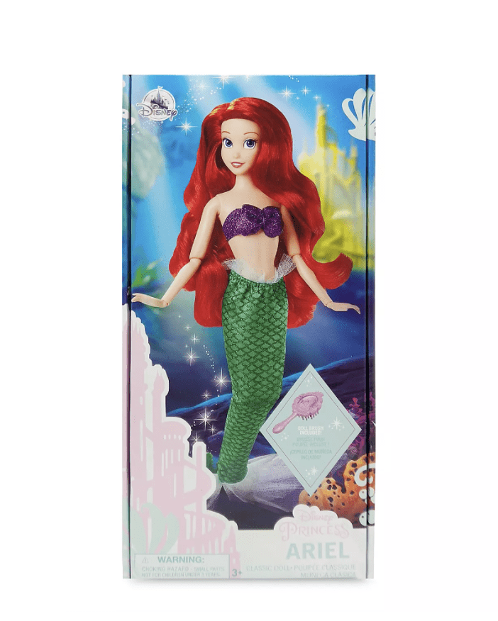 Møde slogan Derivation Disney Princess The Little Mermaid Ariel Classic Doll with Brush New with  Box - Walmart.com
