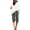 Grey, variant on Womens Linen Bermuda Shorts Elastic Waist Drawstring Knee Length Shorts with Pockets Summer Loose Beach Pant