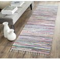 thumbnail image 1 of Safavieh Rag Rug Collection RAR121M Handmade Boho Stripe Cotton Runner, 2'3" x 12' , Grey / Multi, 1 of 4
