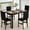 Brown, variant on Baxluxe 5 Peice Dining Table Set, Faux Marble Dining Room Table and Chairs Set, Rectangle Kitchen Table Set with Durable Metal Frame and Upholstered Chairs, White