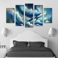 thumbnail image 2 of Cuadro Decorativo Cuadros Abigail Abstracto Ballena Mar Azul Set de 5 Piezas, 2 of 5