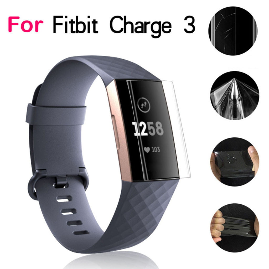 Clear&Clear Reety Compatible with Fitbit Charge 3 Screen Protector 2 Pack TPU Ultra Soft Slim Full-Around Protective Bumper Silicone Case Cover for Fitbit Charge 3 &Charge 3 SE 