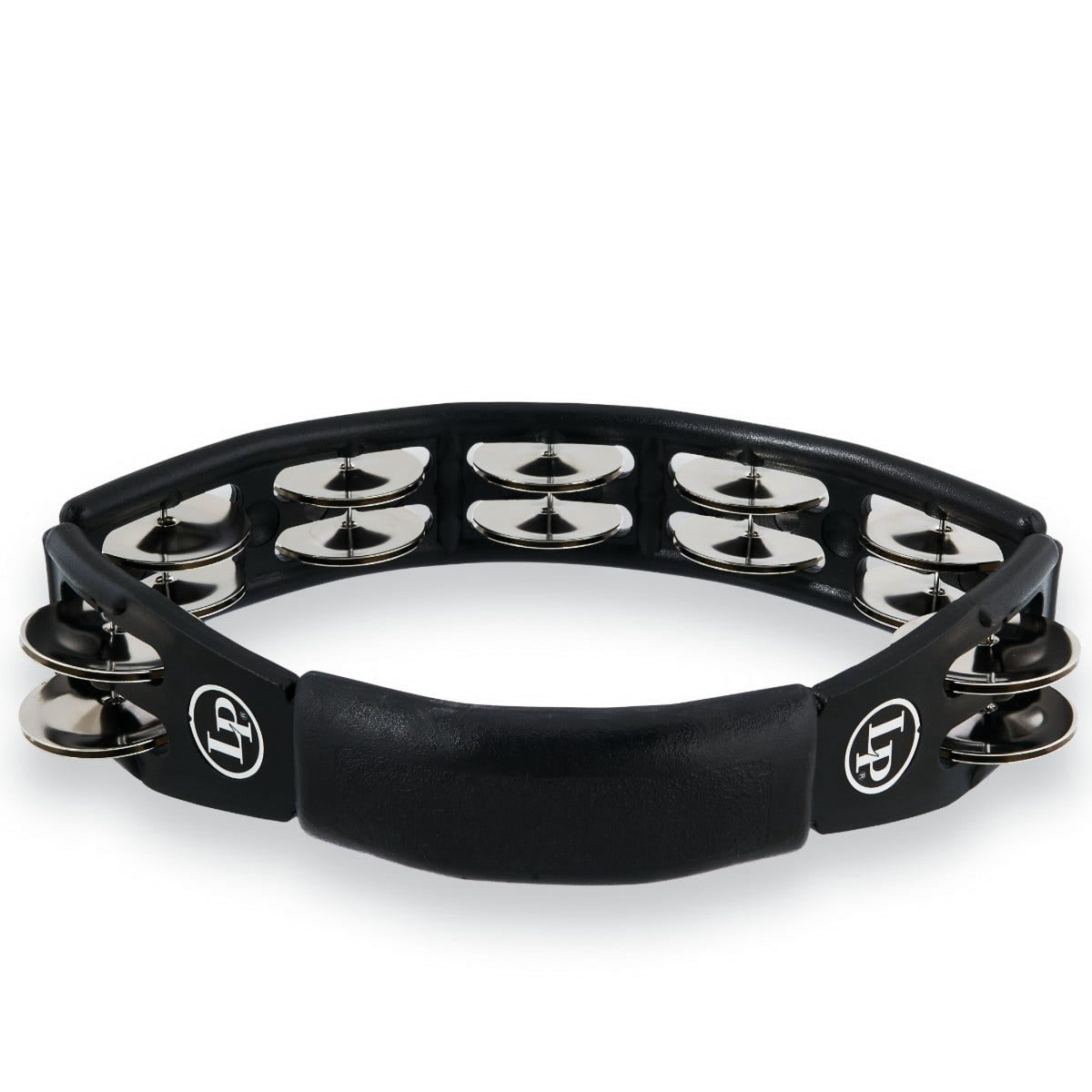 Latin Percussion LP150 Cyclops Tambourine, Hand Held, Black, Steel Jingles