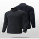 thumbnail image 1 of Blusas y camisas de manga larga con cuello redondo para hombre, color liso, con cremallera, forro polar, cuello alto, blusa de manga larga para hombre, blusa de poliéster, 1 of 3