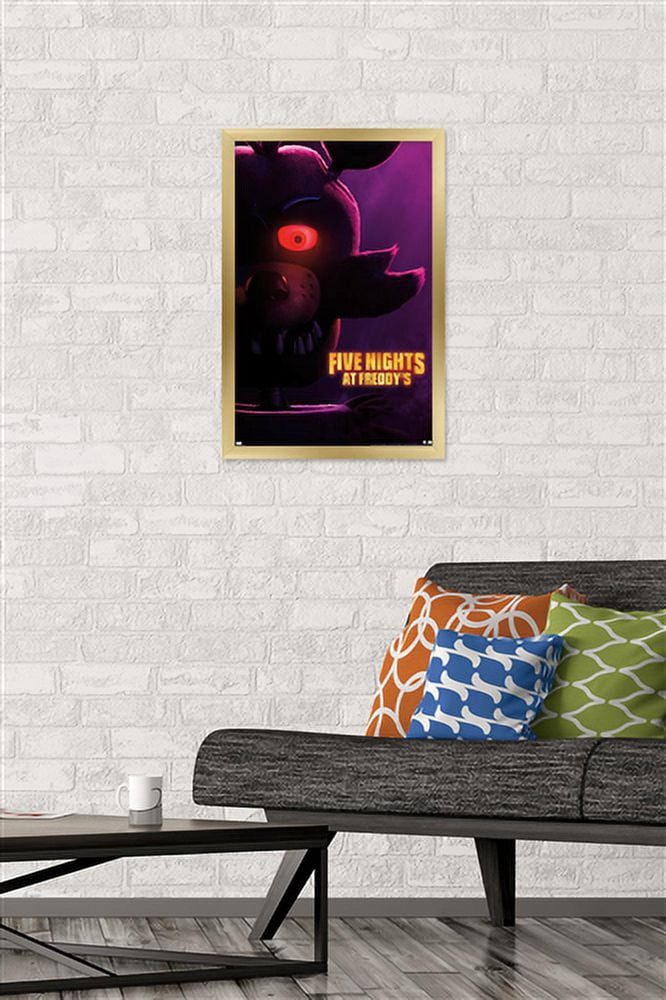 Five Nights at Freddy's Movie - Foxy One Sheet Wall Poster, 14.725" x 22.375" Framed