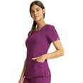 thumbnail image 4 of Infinity Cherokee Round Neck Nurse Scrub Tops for Women with 3 Pockets 360 Stretch & Wrinkle-Resistant 2624A, 4 of 8