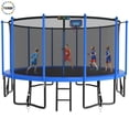 thumbnail image 1 of YORIN Trampoline, 15FT Trampoline for 7-8 Kids Adults with Enclosure Net, 1500LBS Outdoor Trampoline with Basketball Hoop, Ladder, Galvanized Anti-Rust Coating Heavy Duty Round Trampoline, 1 of 7