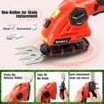 thumbnail image 4 of SHALL Hedge Trimmer Cordless & Garden Shears - 7.2V Electric Shrub Trimmer 2 in 1 Garden Clippers Handheld Hedge Trimmers, Hedge Clippers Grass Cutter W/ Pruning Scissor, 4 of 8