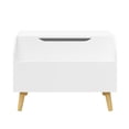 thumbnail image 7 of Kids Wooden Toy Box with Front Bookshelf,Toy Storage Organizer,Safety Hinge,Boys Girls Toy Chest Bench for Playroom Kids Room Organization,White, 7 of 7