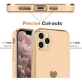 thumbnail image 3 of iPhone 11 Pro Max Case - Girls' Cute Love-Heart Luxury Bling Soft Silicone Bumper, Camera Protection, Shockproof, Pink, 3 of 14