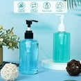 thumbnail image 2 of Eccliy 30 Pack 8 oz Clear Empty Lotion Bottles Plastic Pump Bottles Hand Dish Dispenser Round Containers Refillable Container Black White Pumping for Shampoo Conditioner, 2 of 7