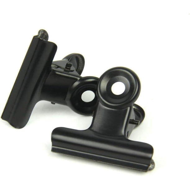 Clips para carpetas con resorte, resistentes a la oxidación, para sujetar pilas grandes, de gran capacidad, para uso en la oficina, la escuela y el hogar, color negro (1 x 1 pulgada)