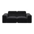 thumbnail image 5 of 83.6" Modular Sectional Sofa Couch with Tufted,Modern Chenille 3-Seater Sofa Deep Seat Couch for Living Room,Apartment,Office,Black, 5 of 5