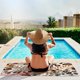 thumbnail image 5 of Ganfancp Toalla de Playa de Microfibra Súper Ligera Toalla de Baño de Colores Manta de Playa a Prueba de Arena Toalla Multiusos para Viajes Piscina 30X60 Pulgadas Liquidación 1X Toalla de Playa, 5 of 7