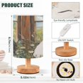thumbnail image 3 of WOBOGO A Collage Of Two Cats Bedroom Table Lamp USB Power Connector Wooden Base Round Linen Shade For Living Room Desk, 3 of 7