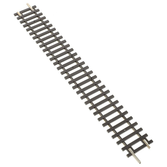 HEMOTON Durable Plastic Railroad Track Model for DIY Use Coffee Color Realistic Mini Train Track Set 1 Piece