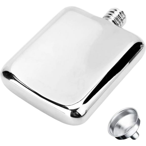 7oz Hip Flask for Liquor: Stainless Steel Flask with Funnel, Leakproof Drinking Flasks - Camping Pocket Flask for Men & Women, Small Flask for Camping Hiking Outdoor Activity