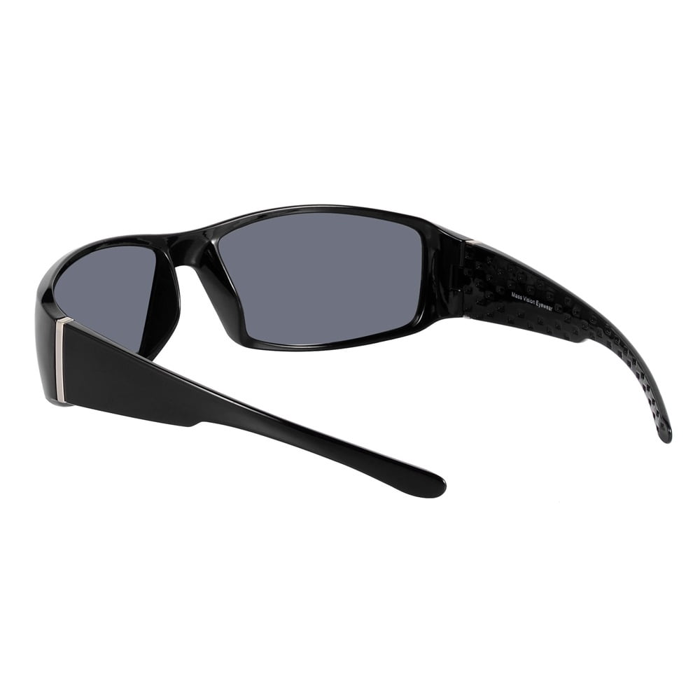 "The Diesel" 2 Pair of Extra Large Polarized Sunglasses for Men with Wide Heads - Black/Black