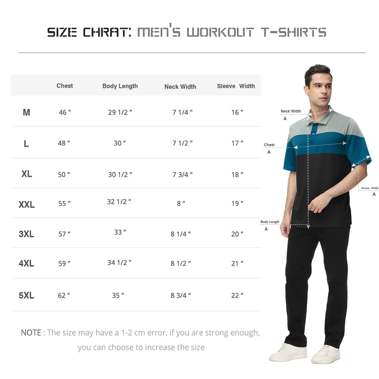 Men's Quick Dry Golf Shirts Moisture Wicking Performance Color