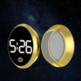 thumbnail image 6 of Interior Car Clock Luminous Touch Screen Vehicle Dashboard Mini Adhesive Clock Digital Display Auto Accessories (Gold), 6 of 6