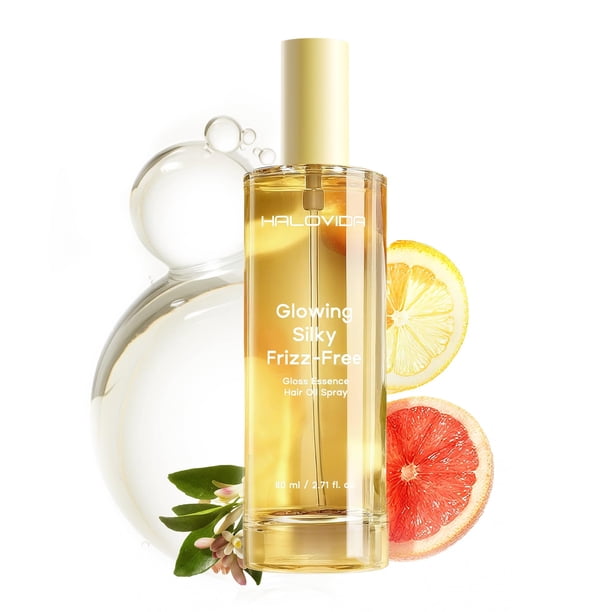 HALOVIDA Aceite para Cabello, Protector Térmico, Antifrizz, Fortalece el Cabello y lo Nutre en Profundidad, Dejando un Acabado Brillante y Sedoso, Apto para Todo Tipo de Cabello, con F&