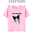 thumbnail image 2 of Camiseta de algodón Kuromi para niños, camiseta informal de verano de manga corta con estampado de anime My Melody Sanrio Kawaii, regalo para niño y niña, 2 of 5