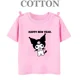 thumbnail image 2 of Camiseta de algodón Kuromi para niños, camiseta informal de verano de manga corta con estampado de anime My Melody Sanrio Kawaii, regalo para niño y niña, 2 of 5
