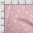 thumbnail image 2 of oneOone Cotton Flex Rose Pink Fabric Plants Silhouette Leaf With Dot Sewing Material Print Fabric By The Yard 40 Inch Wide, 2 of 4