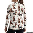 thumbnail image 2 of Jeiento Women's Christmas Dachshund Golf Shirts, Moisture Wicking Festive Tops for Workout, Outdoor Travel, Gym, 2 of 7