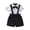 Black, variant on Outfits for Boys Kids Prints Romper Suspender Pants Gentleman Boys' Clothing Sets