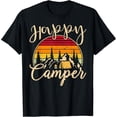 thumbnail image 2 of 100% Cotton Unisex Funny Camper Outdoor Activity Camping Lover Happy Camper T-Shirt, 2 of 5