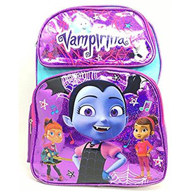 Disney Backpack Disney Vampirina Purple Shiny w/Friends 16