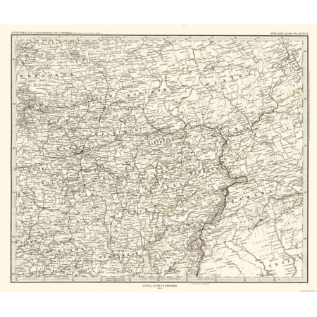 Historic Map - Russia European Central - Perthes 1873 - Vintage Wall Art